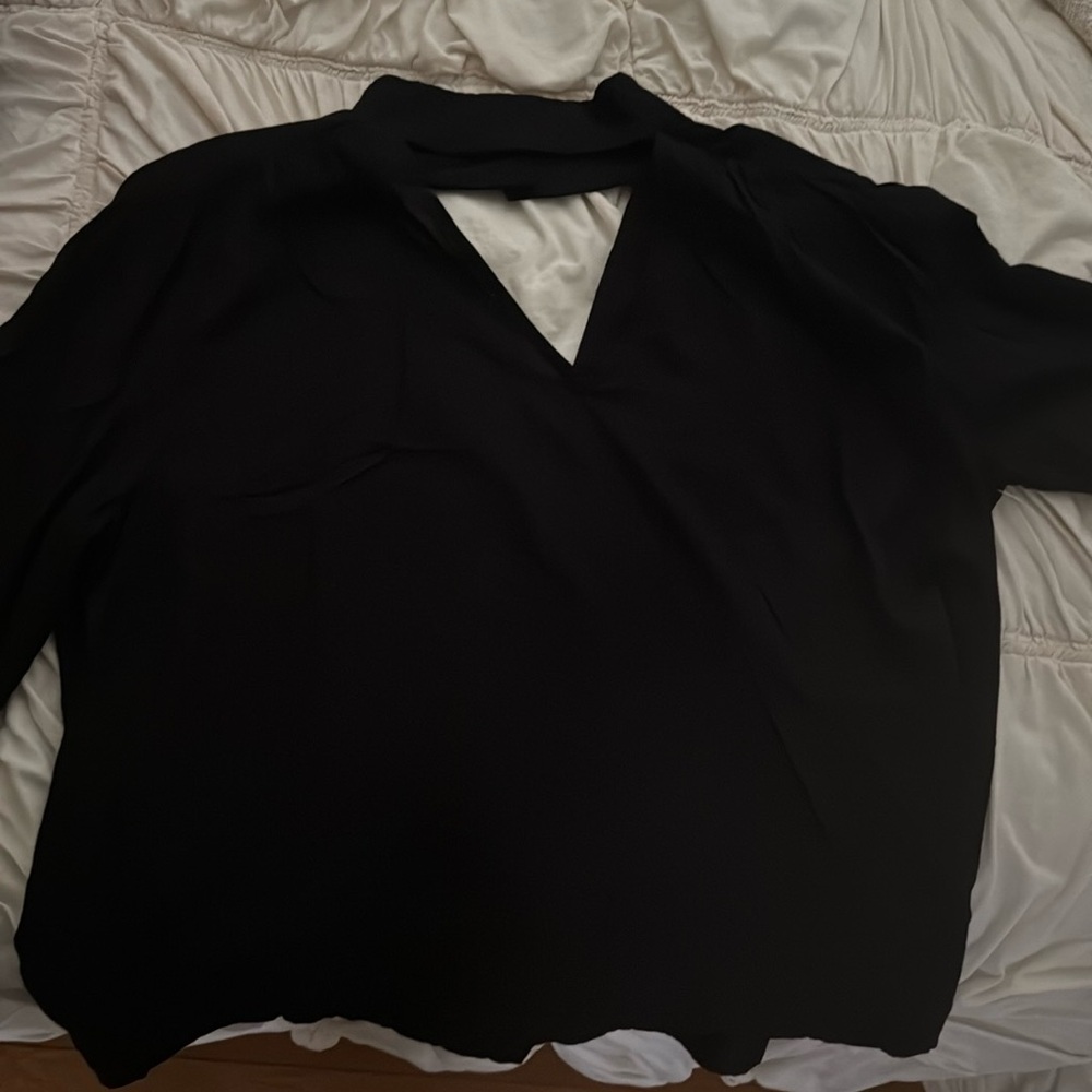 Black Choker Blouse L